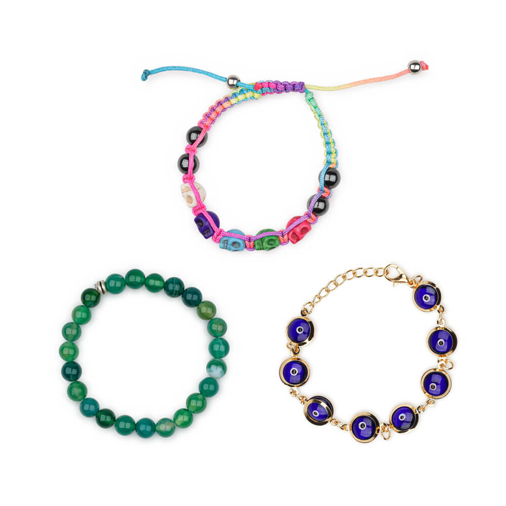 Coloured Stone Bracelet Set
