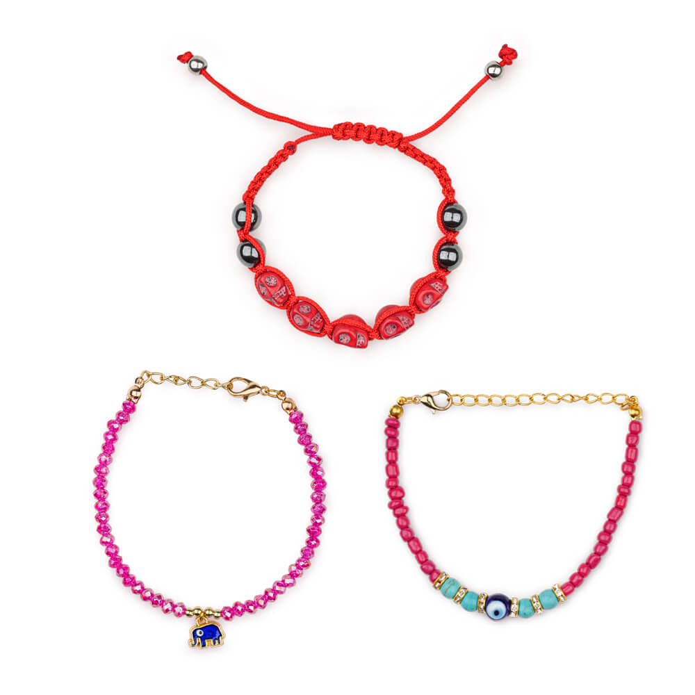 Colourful Beaded Bracelet Set