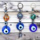 Colourful Beaded Evil Eye Bead Keychain Set
