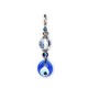 Ceramic Bulk and Blue Evil Eye Bead Keychain Set