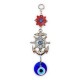 Evil Eye Bead Flower and Anchor Wall Ornament