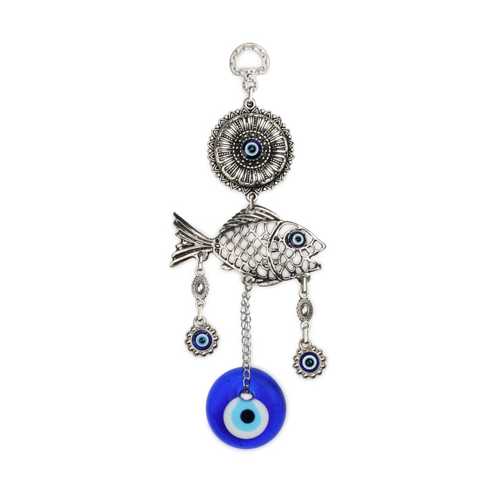 Evil Eye Bead Fish Wall Ornament